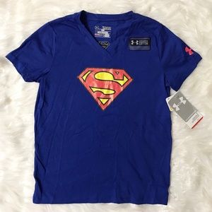 Under Armour Girl’s’ Superman Blue T-Shirt NWT